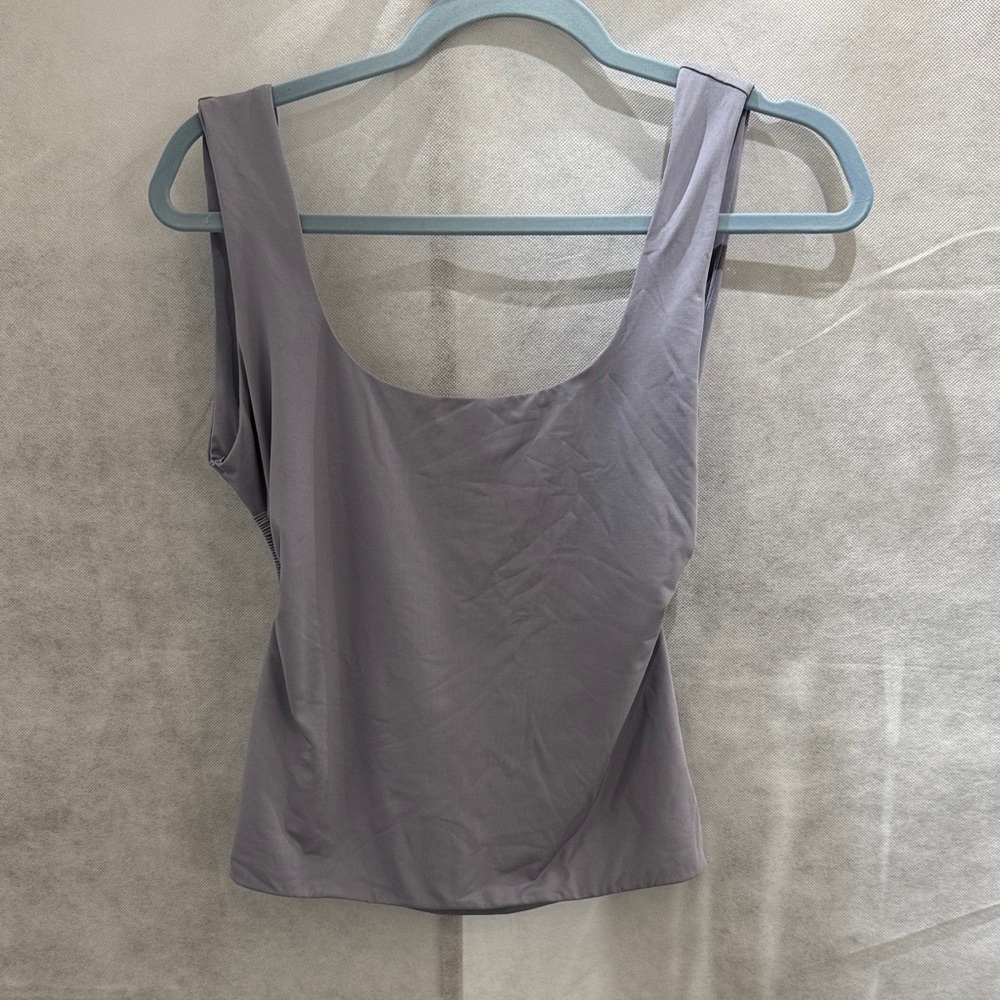 Elegant Gray/ Purple sleeveless top